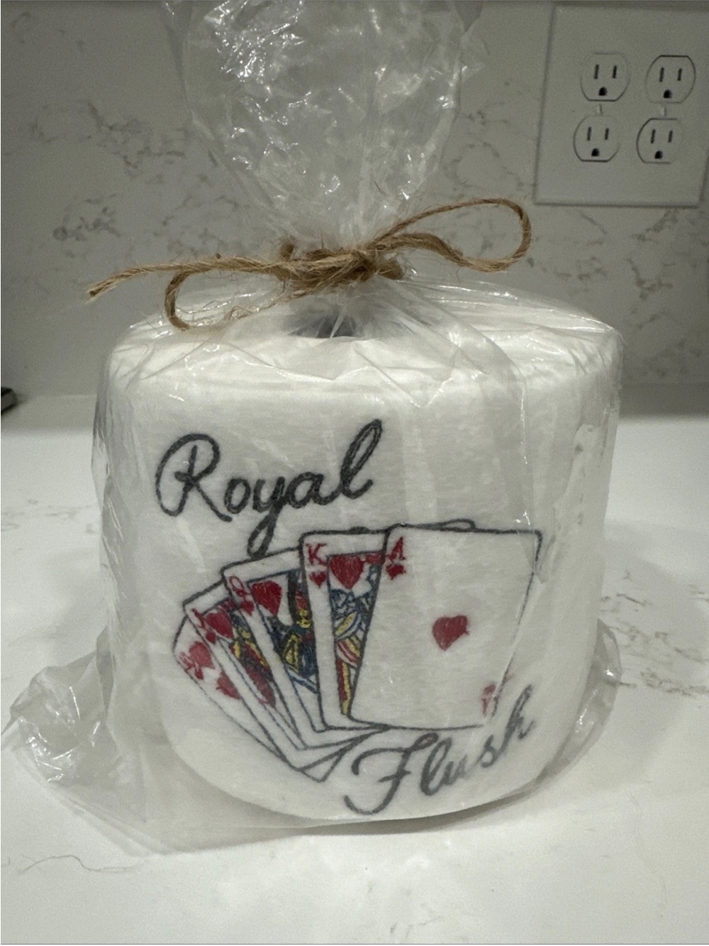 Royal Flush Embroidered Decorative Toilet Paper Roll